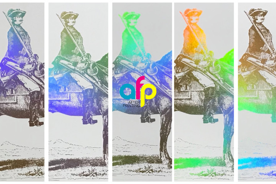 Quá trình dập trực tiếp Hiệu ứng Gradient Dập lạnh cho bản in thương mại