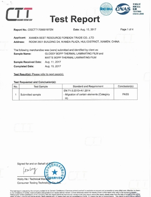 Glossy / Matte White BOPP Film Lamination Film Chứng nhận FDA đã qua