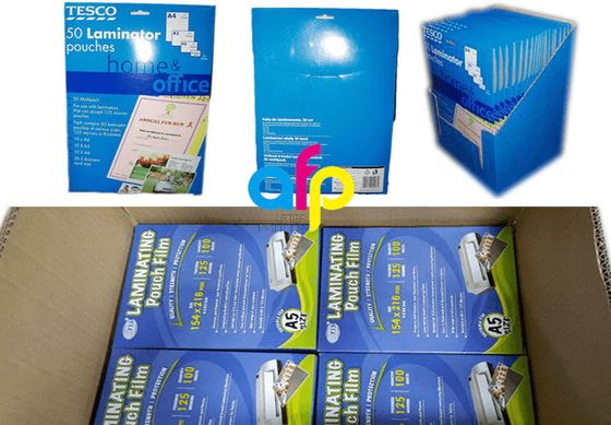 Đóng gói tùy chỉnh 5mil 125micron A4 Glossy PET Polyester Film Film cho màng tài liệu Bảo vệ hình ảnh