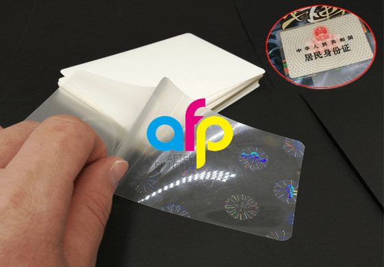 Tấm thẻ Id Túi ép màng Kích thước trong suốt 125 đến 250 Micron 65 * 95mm